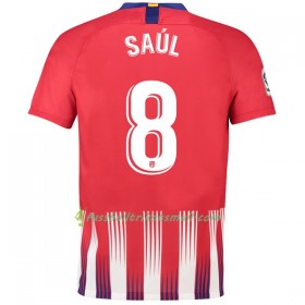 Günstige Fußballtrikots Atlético Madrid Saul 8 2018-2019 Kurzarm Heimtrikotsatz kaufen